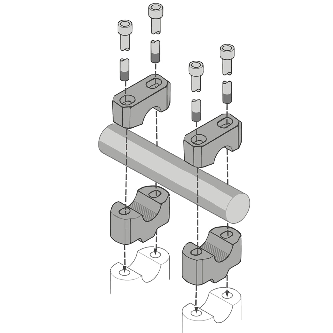 Assembly Diagram - Kronox Handlebar Riser